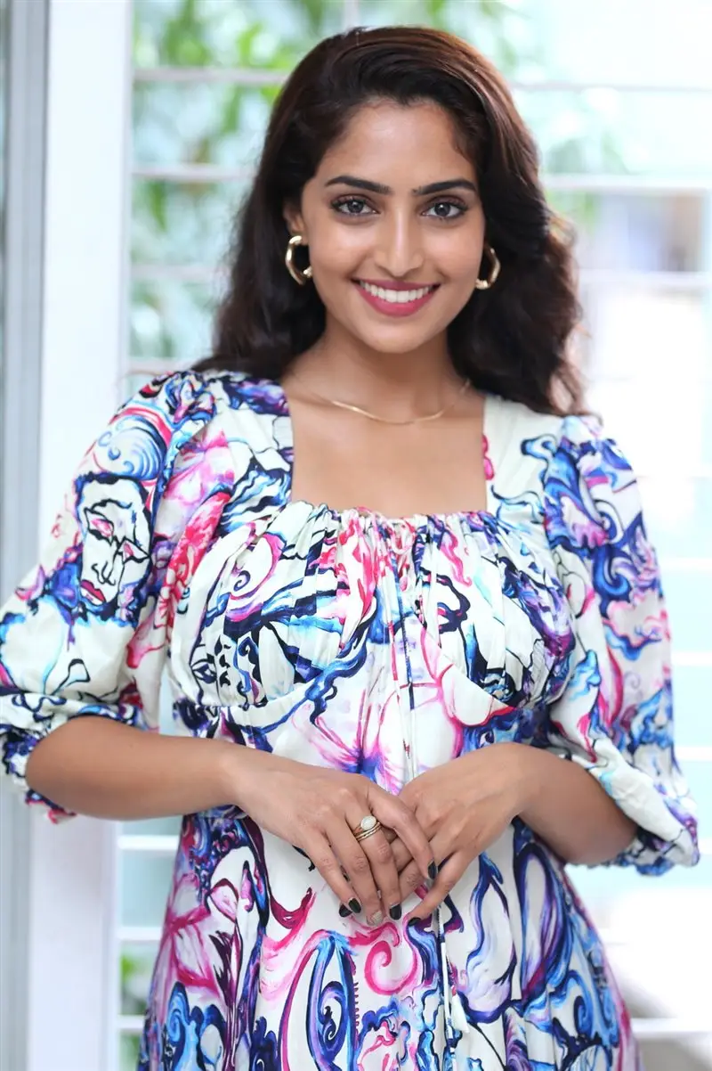 Telugu Actress Reba Monica John at Samajavaragamana Movie Interview